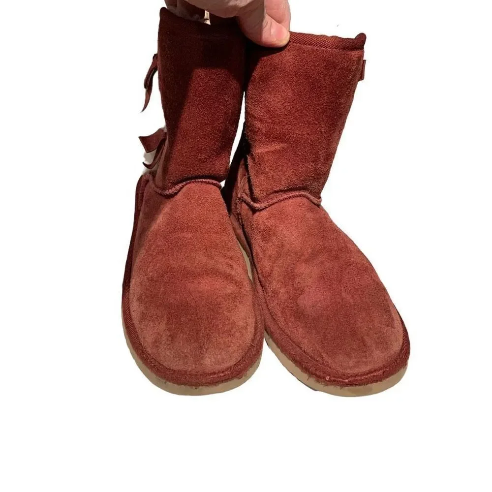 Koolaburra Burgundy Bailey Bow Boots‎